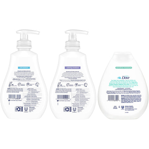 2 1 13 Oz Dove Baby Lotion Sensitive Skin Care Bundle Ultra-Gentle Face & Body Lotions for Newborns & Infants