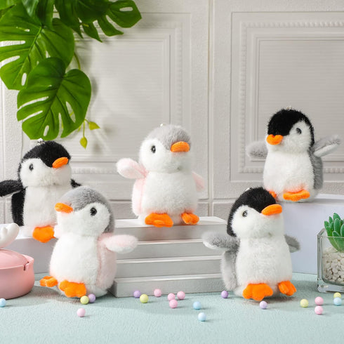 9 Pcs Mini Penguin Stuffed Plush Toys - 4.3 Inch Cute Penguin Stuffed Animals for Party Decorations and Gifts