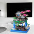 LQPFBSM Sets 2500 Cherry Blossom Treehouse Micro Mini Building Block with Acrylic Display Box Japanese Bonsai Tree