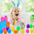 100 2.4" 6 PCS Plastic Easter Eggs with Golden Eggs, Empty Fillable Bright Colorful Eggs for Kids Boys Girls Easter
