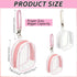 Hlimior 2 Pack Clear Holder Case with Checkered Strap for Pacifier Portable Storage Case for Diaper Bag Essentials