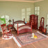 iLAND Vintage Dollhouse Furniture Set, 1/12 Scale Mahogany Bedroom Furniture, 7pcs Including Bed & Mirror