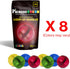 8pc PicassoTiles Motion Activated Marbles LED Light-Up Glow in The Dark Translucent Balls for Marble Run Race Racetrack