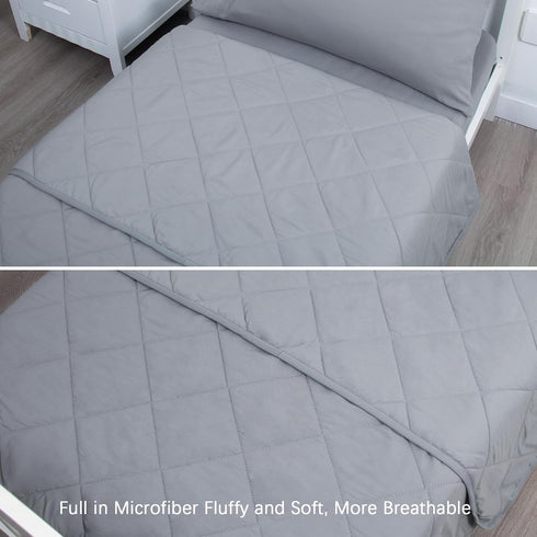 4 Set,Ultra Set,Includes Biloban Piece Toddler Bedding Soft and Breathable Crib Bedding Quilted Comforter,Fitted