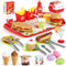 Fast Food Set - 59 PCS Kitchen Toy Set for Pretend Play, Removable Food Toys, Party Favor Stocking Stuffers