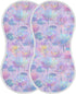 decor gift 4 Pack 22x11in Cotton Neutral Burp Cloths Soft Touch Indian Water Lily Neon Purple Baby Rags for Unisex