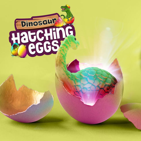 Dinosaur Hatching Surprise Eggs for Kids - 6 Pack Dino Egg Toys for Boys & Girls Age 3-8, Party Favors