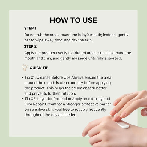 1.69 oz mongdies Baby Cica Cream | Intensive Calming Cream for Sensitive Skin | Centella Based Soothing Care