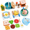35 PCS Wooden Play Kitchen Accessories, Pretend Play Kitchen Toys for Kids