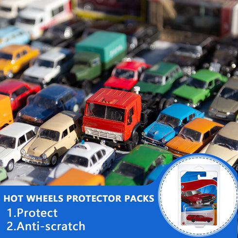 Tatuo 12 Pieces Protector Case for Hot Wheels, Compatible with Protector Packs, 6.5" x 4.25"