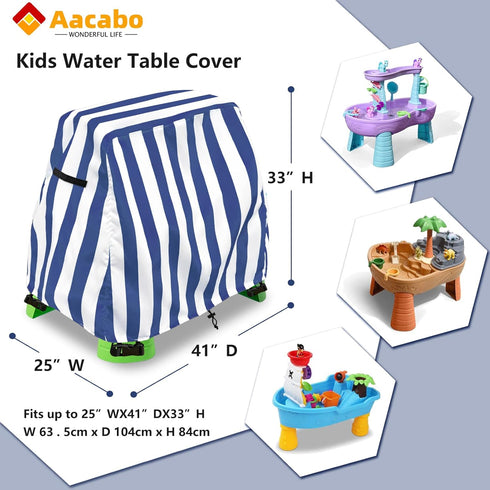 Kids Water Table Cover for Step2 Rain Showers Splash Pond, Waterproof Dust Proof Anti-UV Outdoor Cover