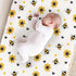 KuphiL10C Girls-16x32 Cartoon Bee Sunflowers Floral Hearts Pattern Baby Changing Pad Cover, Unisex Bee Nursery Diaper