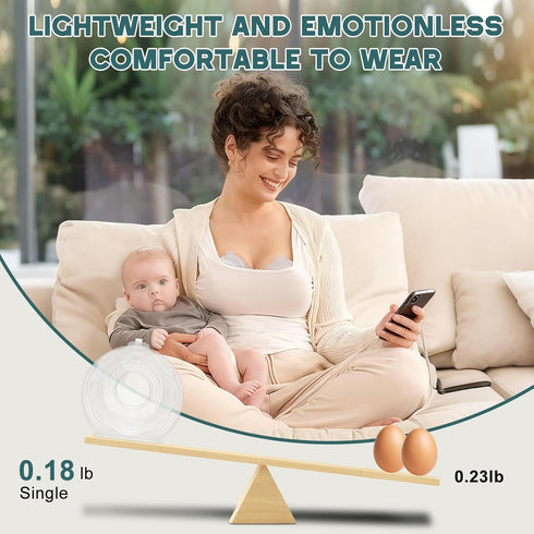 MAGEPAPA Wearable Manual Breast Pump, Lightweight & Portable Design, Food-Grade BPA-Free, Perfect for On-the-Go Nursing