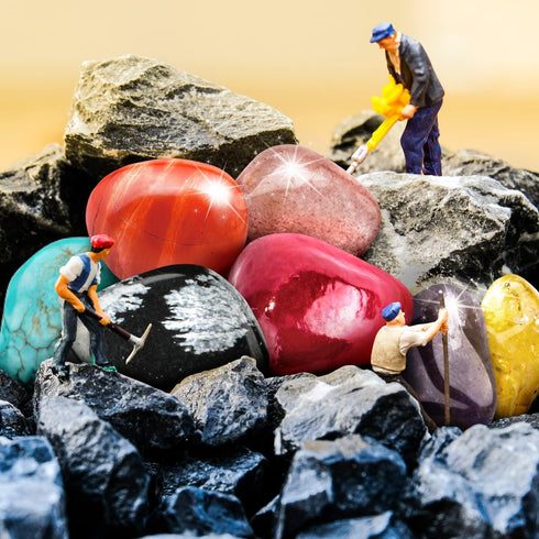 Byncceh Rock Collection Box for Kids - 25 Unique Gemstones Educational Science Kit, Great STEM Gift