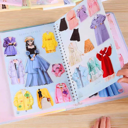 Magnetic Collecting Book Gift for 3+ Year Old Girls, Paired with Magnetic Paper Doll (Book Only, No Accessories)