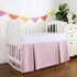 100% 400 Count 52"X28" 14" Crib Skirt Dust Ruffle, Egyptian Cotton Thread Soft Breathable Crib Bedding Skirt for Baby