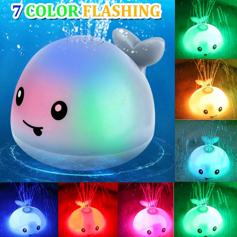 Toddla Whale Bath Toy Sprinkler, Light Up Water Whale Bath Toy for Toddlers 1-3, Bathtub Toys for Infants 6-12 Months