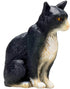 MOJO Cat Sitting Black and White Toy Figure