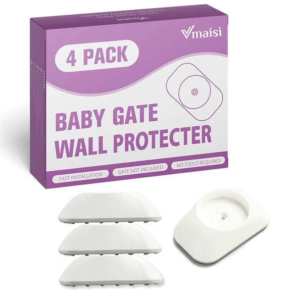 Vmaisi Baby Gate Wall Cup Protector, Pressure Mounted Safety Gates, Damage-Free, Fits Doorway, White