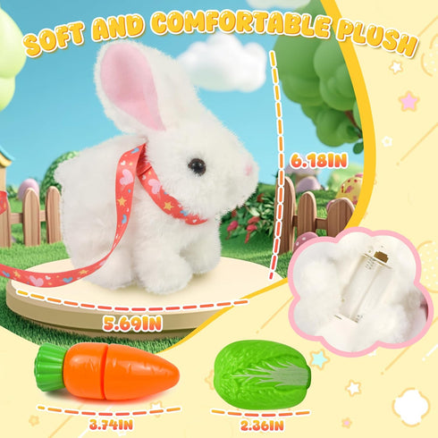 Voichic Easter Robot Bunny Pal- Bunby My Realistic Bunny Toy, Hopping Bunny with Sounds, Jumping, Twitching and Shaking