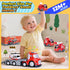 1 2 3 Old,5 1 12-18M+ Toddlers Truck Toys,Boy Toys Gifts for Years in City Fire Transport Truck with Lights