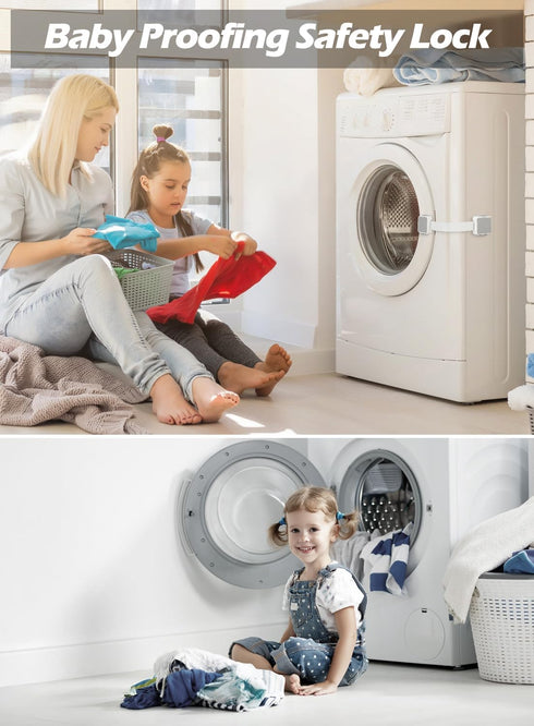 TTMALL 6 Pack 3M Baby Proofing Safety Locks Child Safe for Cabinet Drawer Fridge Oven Dishwasher Doors, Toilet Seat