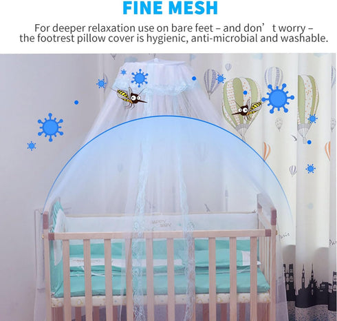 Breathable Dome Mosquito Net for Cribs - Toddler Bed Canopy