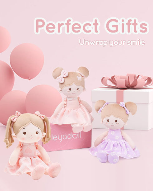 (16''), 1 LeyaDoll Soft Baby Doll Toys My First Baby Rag Doll for Year-Old Girl Birthday Gift, Christmas Plush Toys