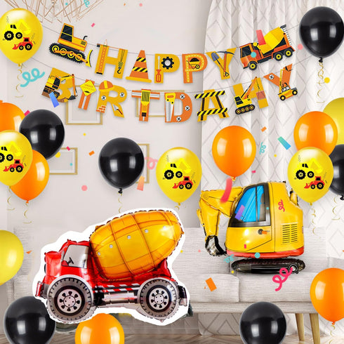 Cobesyood Construction Birthday Party Supplies,Party Decorations Kits Construction Birthday Party Supplies Foil