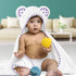 ELSVIN Set 2 35 35 Inch 400 of Hooded Baby Towels White and Purple Luxurious, Large and Super Absorbent x Soft