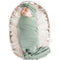 Konssy Baby Girl Newborn Receiving Blanket with Headband Set, Nursery Swaddle Wrap (Light Green)