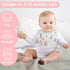 Zainpe 6Pcs Snap Muslin Cotton Baby Bibs Infants Feeding Bib Adjustable Soft Drool Bibs for Toddlers Girl Boy