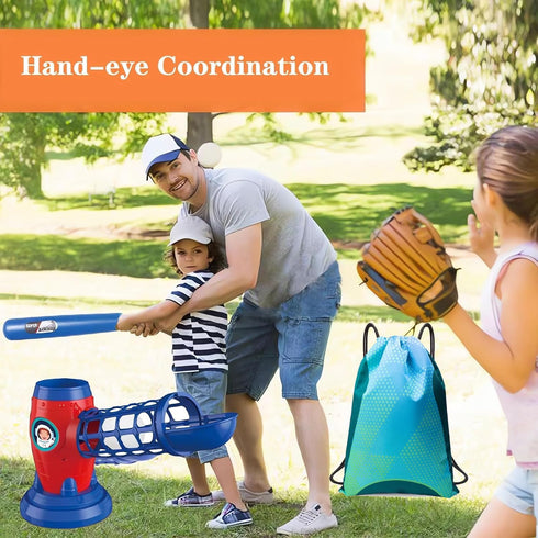 T Ball Set for Kids Toddlers, Electric Automatic Baseball Pitching Machine for Ages 3-8