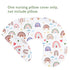 Rainbow Nursing Pillow Cover, Breastfeeding Pillow Slipcover for Baby Girls/Boys, Soft Snug Fits On Newborn Feeding