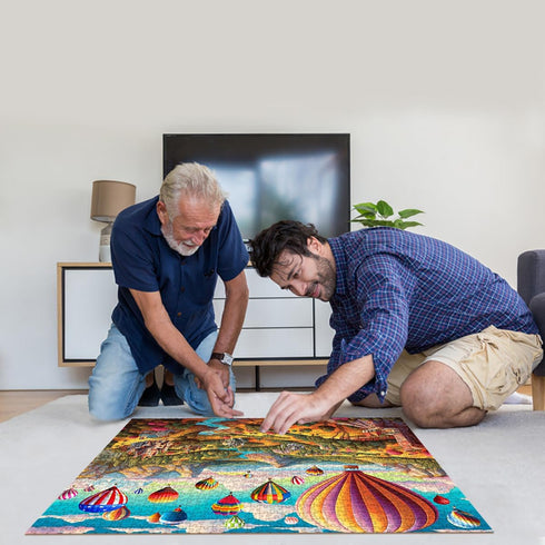 Whimsical Hot Air Balloon Jigsaw Puzzle for Adults, 1000 Pieces, Fun Puzzle Game for Adults