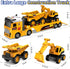 DWIRCTOYS 3 4 5 6 7 8 25" Toddler Boy Toys for Ages Years Old, Large Construction Carrier Truck Toy Excavator and Dump