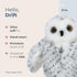 Bearington Collection Snowy Owl Plush Stuffed Animal, 8-Inch Soft & Fluffy Design for Kids & Babies