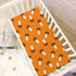 Sinestour Orange Mushroom Baby Crib Sheet Soft and Breathable Crib Mattress Protector for Standard Toddler Bed Sheet