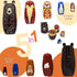 GRPSKCOS Russian Nesting Dolls, Animal Bear Matryoshka Dolls, Cute Handmade Wooden Toys Set of 5 for Kids