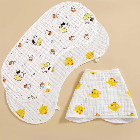 6 6 Pack, Set Muslin Burp Cloths, Layers Baby Burp Cloths Ultra-Soft Burping Cloth, Organic Cotton Boy Girl Burp Cloes