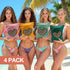 VBCVBGFH 4 Pack Leopard Heart Cute Leopard Wet Bag Waterproof Reusable Wet Dry Bag for Swimsuit Clothes Cloth Diaper