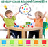 LOOIKOOS Matching Egg Toy Set, 12 Play Eggs for Toddlers, Educational Color and Number Recognition Skills Game