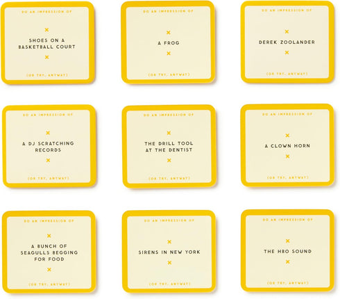 Brass Monkey The Imitation – Social Party Game with 300+ Game Card Prompts for Doing Impressions