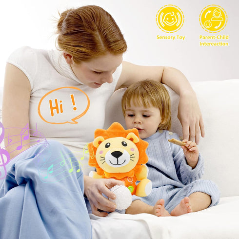 Baby Toys for 6 to 12 Months - Musical Lion Plush Toy for 1 Year Old Boys & Girls - Best Newborn Gift