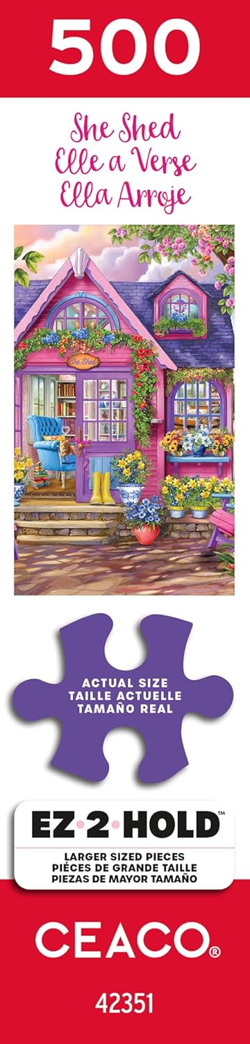 500 Ceaco - Chris Bigelow - She Shed - Larger Sized Piece Jigsaw Puzzle