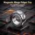 Upgrade Fidget Spinner for Stress Relief,Magnetic Fidget Spinner Rings with Rotating Sounds/Anti-Slip,Stainless Steel