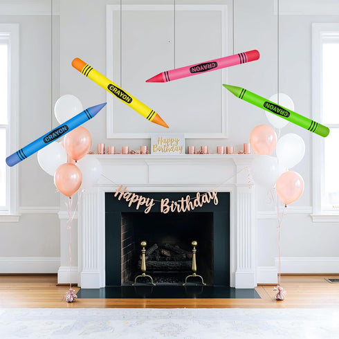 CHNBCG (4Crayons) Giant Inflatable Crayons Balloon - Back To School Balloons Decorations - Party Supplies and Gifts