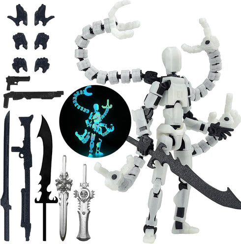 PkghoKids T13 Action Figure Already Assembled Accessories,T13 Multi-Jointed Movable,for Collectors Desktop Decorations t-13