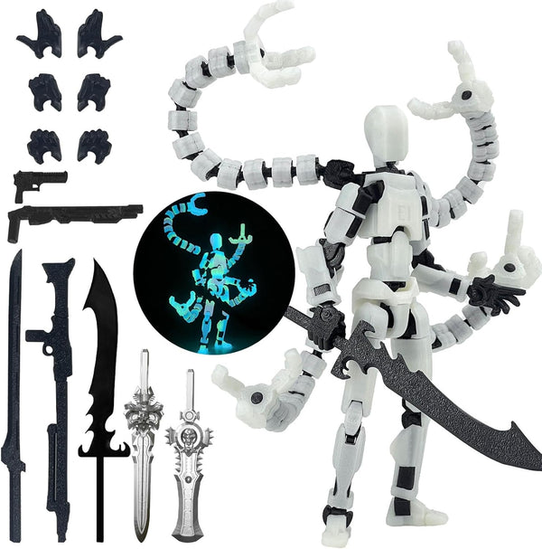 PkghoKids T13 Action Figure Already Assembled Accessories,T13 Multi-Jointed Movable,for Collectors Desktop Decorations t-13