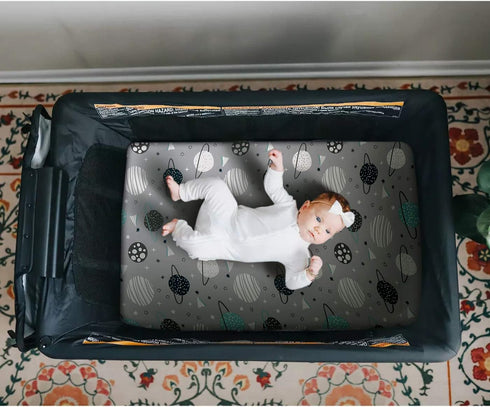 Pack Set 2 Pack n Play Stretchy Fitted Playard Sheet BROLEX Portable Mini Crib Sheets,Convertible Playard Mattress